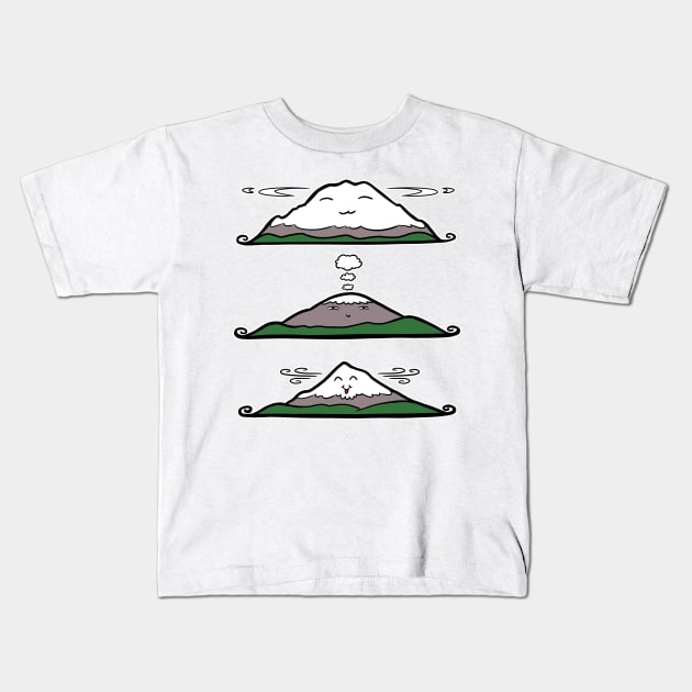 Cascadia Buddies Kids T-Shirt by thefuzzyslug